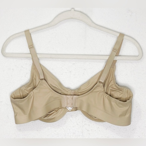 Wacoal At Ease Underwire Bra Nude 38C Adjustable Straps Full Coverage Seamless - Picture 3 of 5
